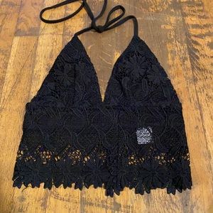 Rumor - crop lace top